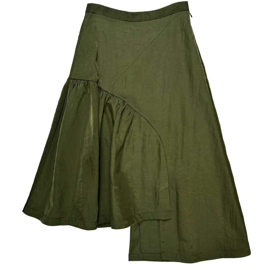 Military Asymetric Skirt - OLIVE