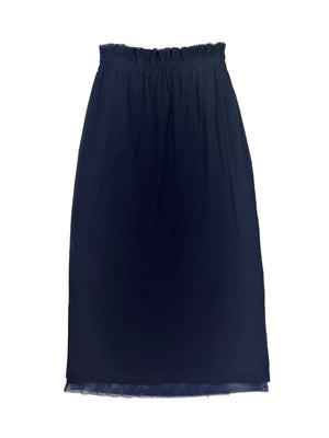 DOUBLE LAYER JERSEY SKIRT - NAVY