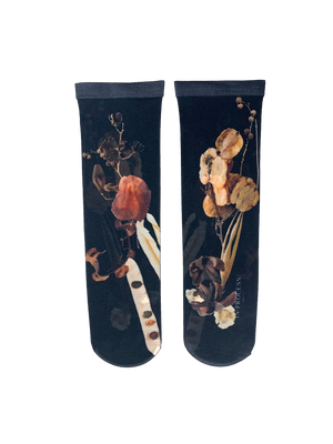 Printed 20D Crew Socks - DRY FLOWER